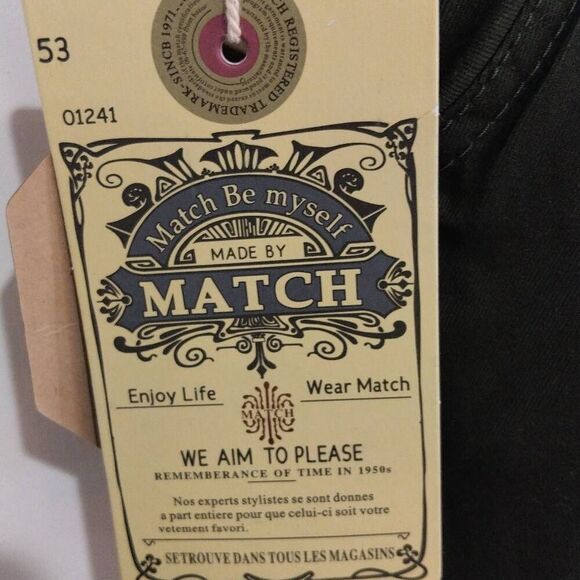 Match & Stick Men's Pants, Dark Green, Size 40x32 NWT - Picture 11 of 13